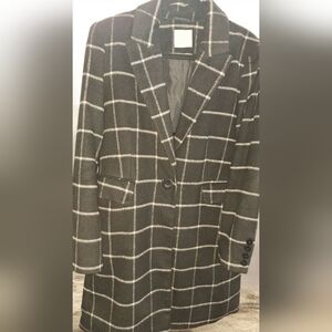 Primark Windowpane Check Coat - Chick And Cozy
